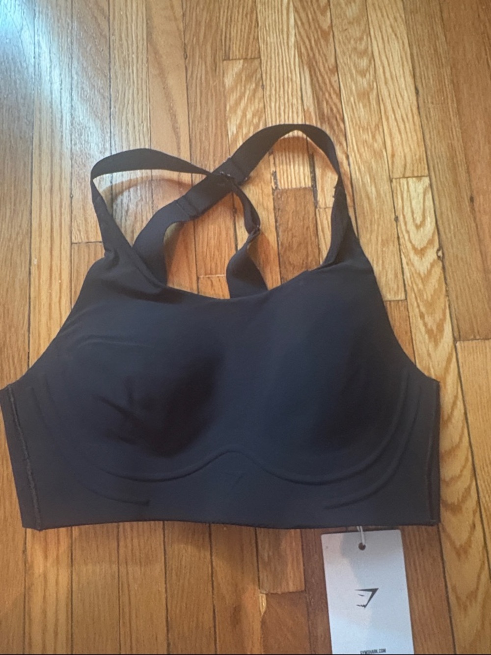Gymshark Black Seamless Molded-Cup Sports Bra